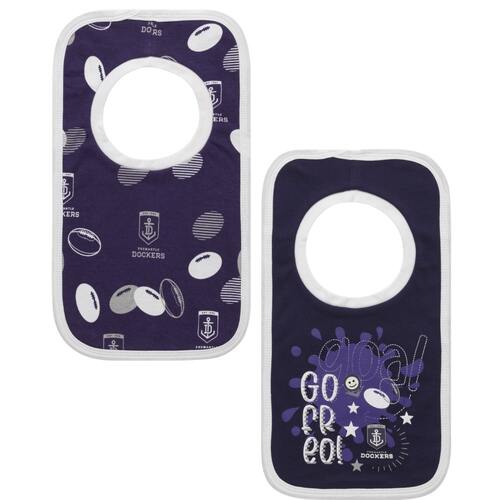 Fremantle Dockers Babies Bibs 2 Pack