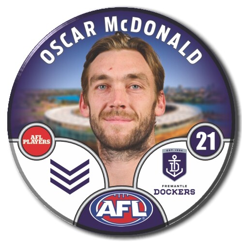 Fremantle Dockers 2025 Player Pin Badge - MCDONALD