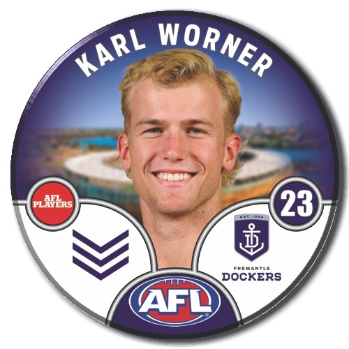 Fremantle Dockers 2025 Player Pin Badge - WORNER