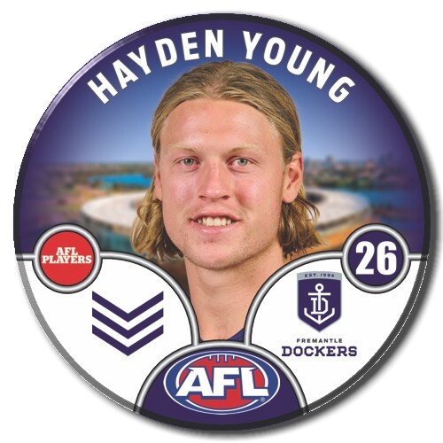 Fremantle Dockers 2025 Player Pin Badge - YOUNG