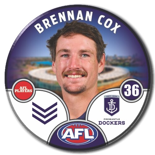 Fremantle Dockers 2025 Player Pin Badge - COX