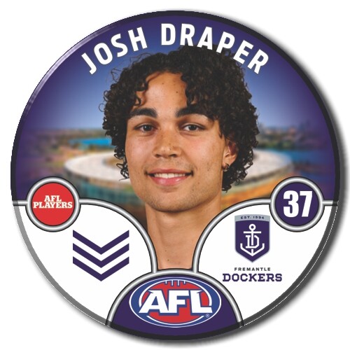 Fremantle Dockers 2025 Player Pin Badge - DRAPER