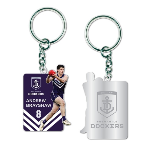 Fremantle Dockers Andrew Brayshaw Metal Keyring  