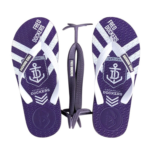 Fremantle Dockers Kids Boomerangz Thongs w/extra Straps