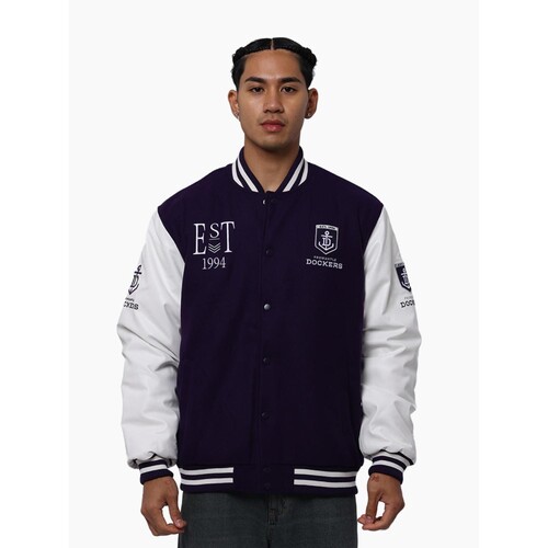 Fremantle Dockers Mens Script Varsity Jacket