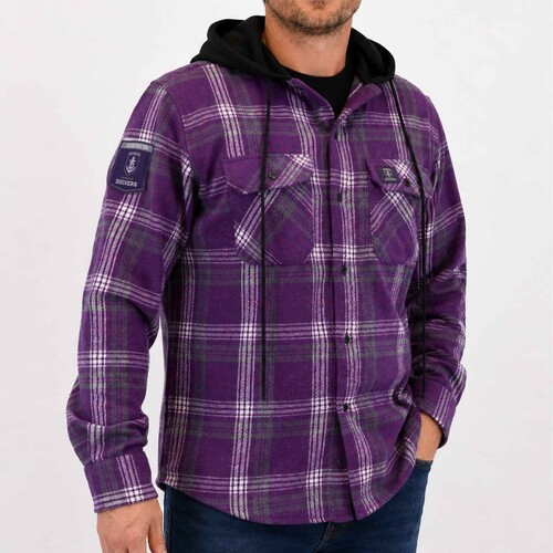 Fremantle Dockers Highland Hooded Flannel Shirt 
