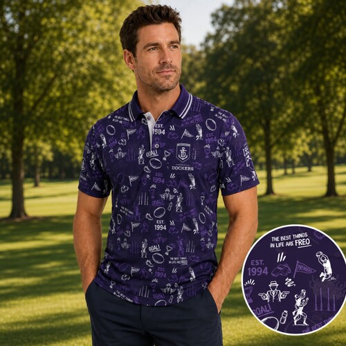 Fremantle Dockers Mens Scrambler Golf Polo 