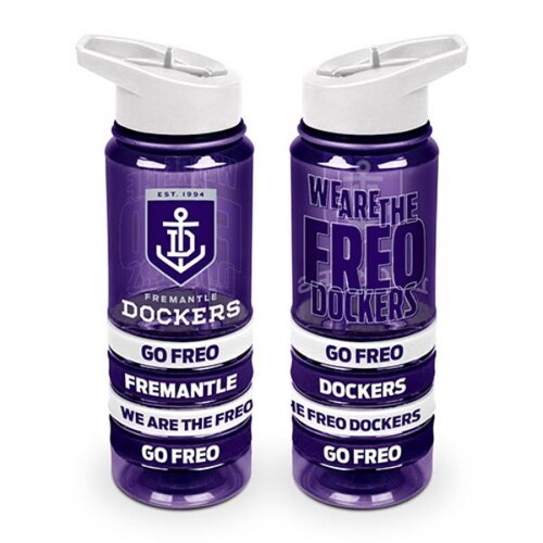 Fremantle Dockers Tritan Sports Bottle with Wrist Bands