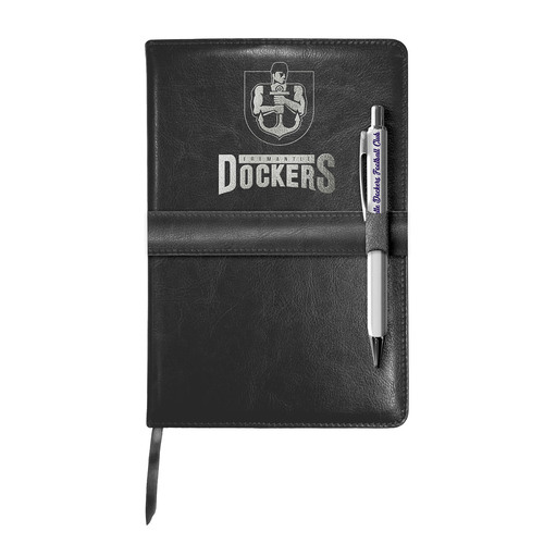 Fremantle Dockers Retro Leather Notebook with Pen