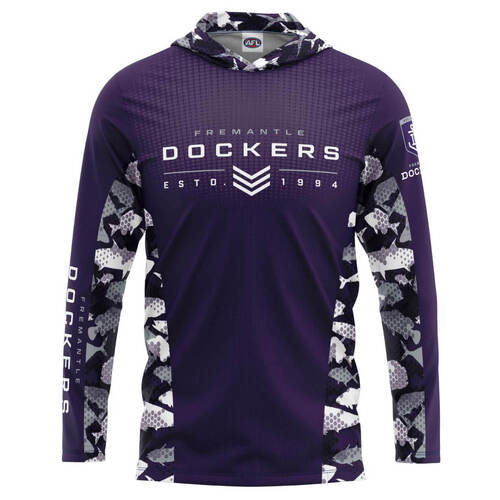 Fremantle Dockers Adults Hooded Fishing Shirt