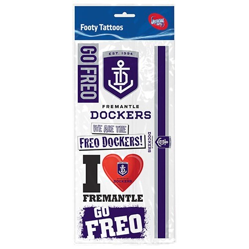 Fremantle Dockers Footy Tattoo Sheet