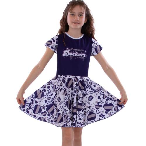 Fremantle Dockers Girls Heartbreaker Supporter Dress