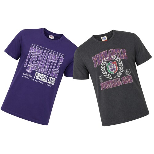 Fremantle Dockers Mens Duo Pack T-Shirts 