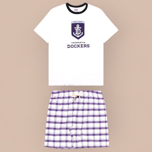 Fremantle Dockers Mens Check PJ Set