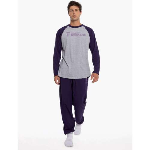 Fremantle Dockers Mens Raglan Cuffed PJ Set