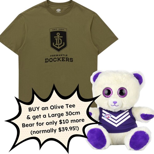 Fremantle Dockers Olive Tee Discount Deal