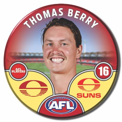 Gold Coast Suns 2025 Player Pin Badge - BERRY
