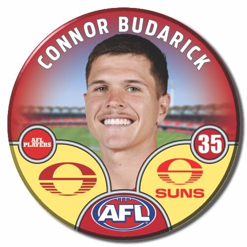 Gold Coast Suns 2025 Player Pin Badge - BUDARICK