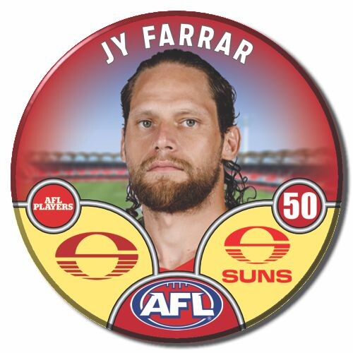Gold Coast Suns 2025 Player Pin Badge - FARRAR
