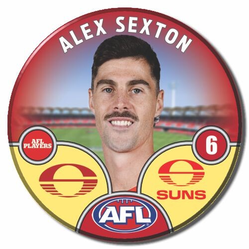 Gold Coast Suns 2025 Player Pin Badge - SEXTON