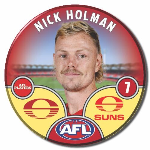 Gold Coast Suns 2025 Player Pin Badge - HOLMAN