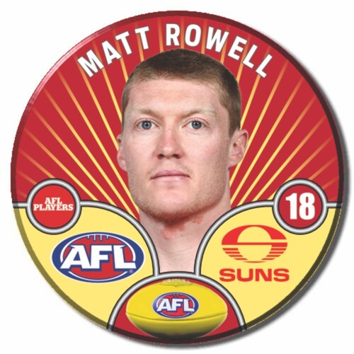 Gold Coast Suns 2026 Player Pin Badge - ROWELL