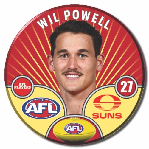 Gold Coast Suns 2026 Player Pin Badge - POWELL