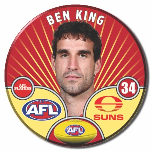 Gold Coast Suns 2026 Player Pin Badge - KING