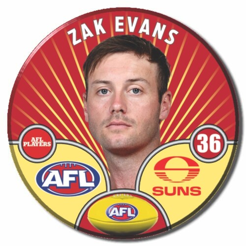 Gold Coast Suns 2026 Player Pin Badge - EVANS