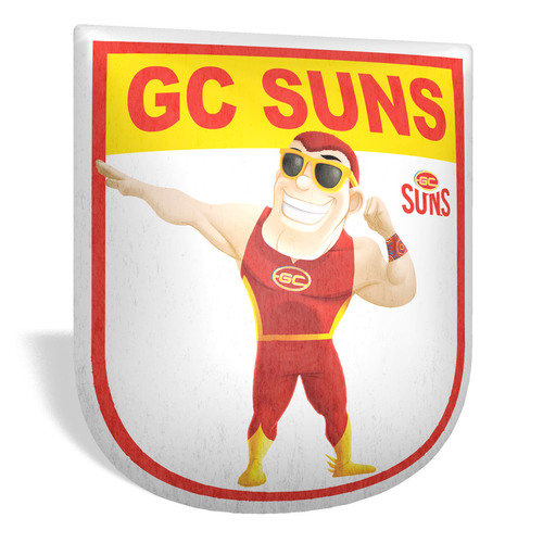 Gold Coast Suns Retro Mascot Cushion