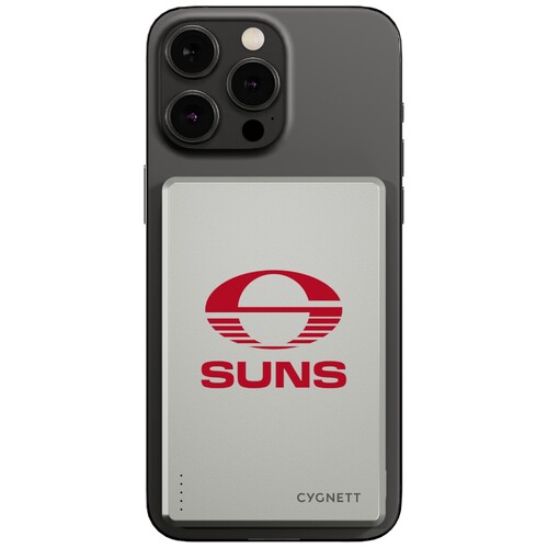 Gold Coast Suns AFL Magnetic Wireless Power Bank