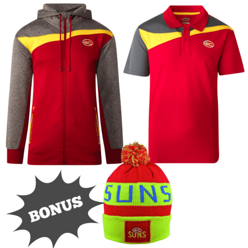 Gold Coast Suns Mens Swish Hoodie & Polo Bundle