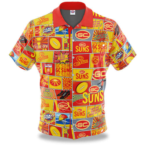 Gold Coast Suns Pop Art Button Up Shirt