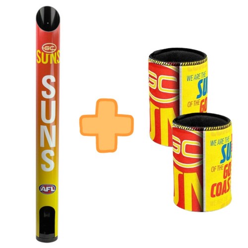 Gold Coast Suns Stubby Holder Dispenser Bonus Pack
