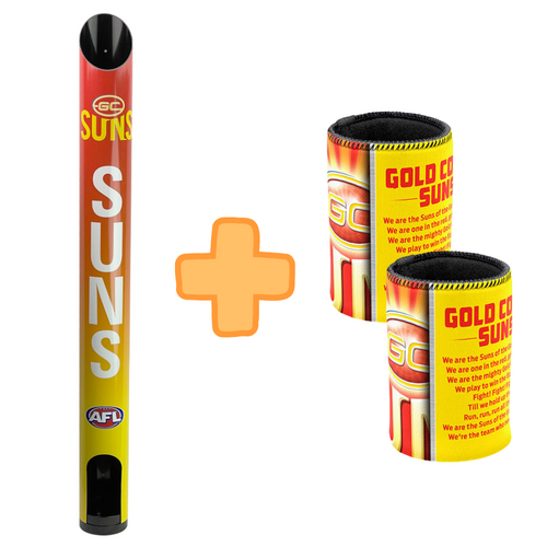 Gold Coast Suns Stubby Holder Dispenser Bonus Pack