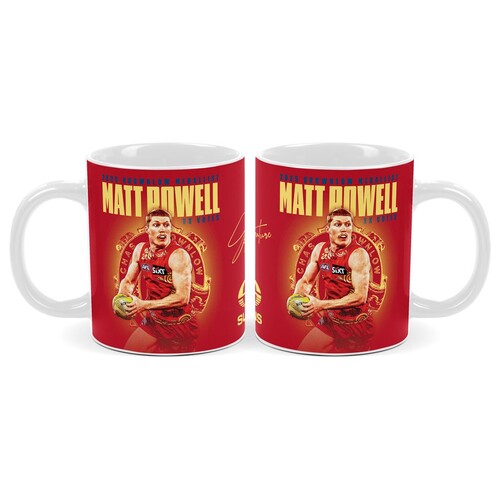 Gold Coast Suns Matt Rowell 2025 Brownlow Coffee Mug