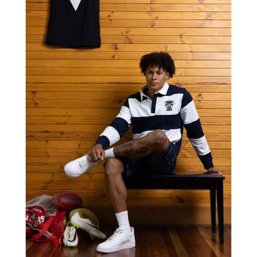 Geelong Cats Mens Supporter Rugby Top
