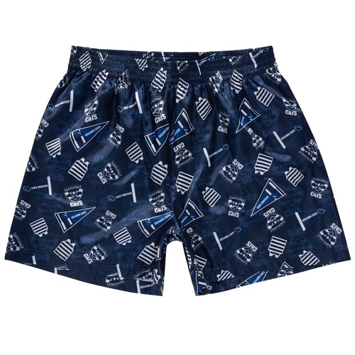 Geelong Cats Adults Satin Boxer Shorts