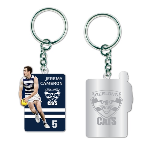 Geelong Cats Jeremy Cameron Metal Keyring 