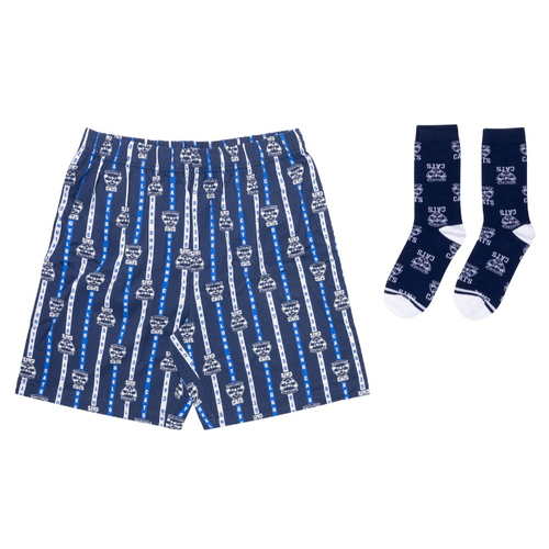 Geelong Cats Boxer Shorts & Socks Gift Pack