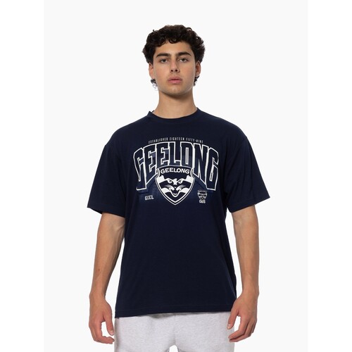 Geelong Cats Mens Wordmark Tee