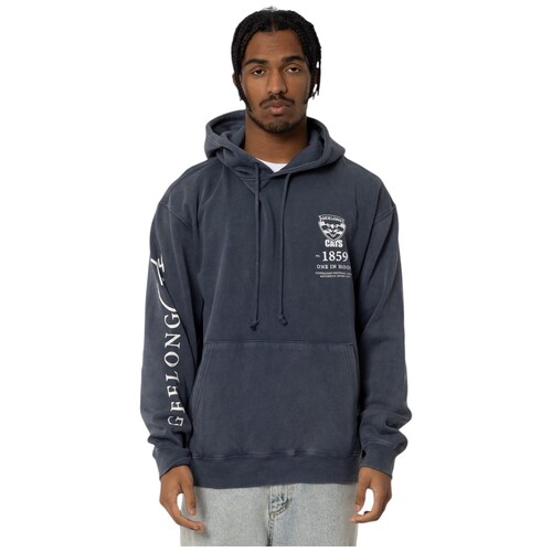 Geelong Cats Mens Acid Wash Hoodie
