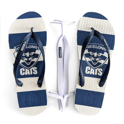 Geelong Cats Boomerangz Thongs w/extra Straps