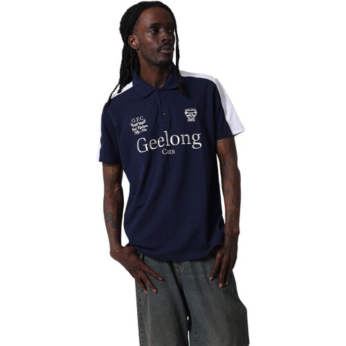 Geelong Cats Mens Multi Logo Polo