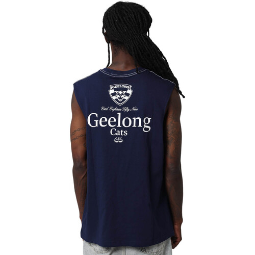 Geelong Cats Multi Logo Muscle Top