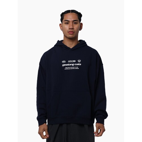 Geelong Cats Mens Lifestyle Box Fit Hood 