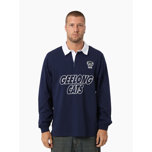 Geelong Cats Unisex Long Sleeve Polo 