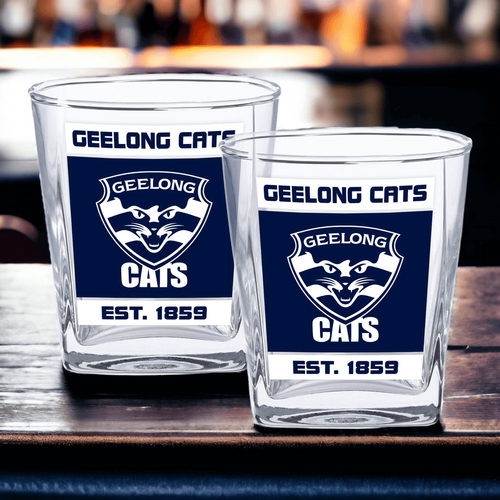 Geelong Cats Spirit Glasses Set of 2