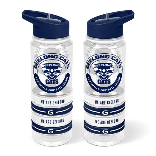 Geelong Cats Tritan Sports Bottle with Wrist Bands
