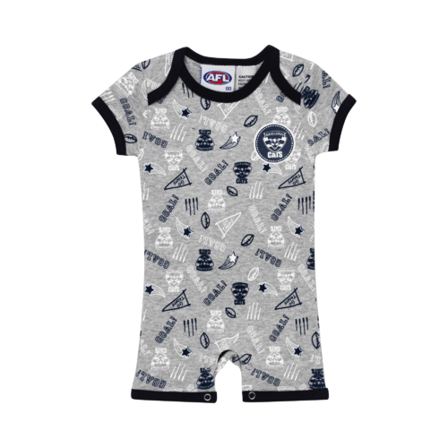 Geelong Cats Babies Short Bodysuit